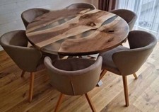 48 " Époxy Dîner Table Top / Superbe Résine Art Meuble / Époxy
