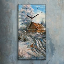 Horloge murale sur toile 30x60