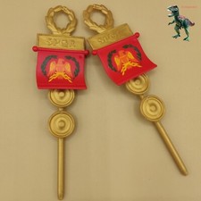 X2 Playmobil étendard doré