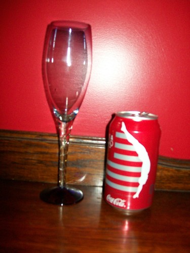 Clear flute wine glass cobalt - wine,
