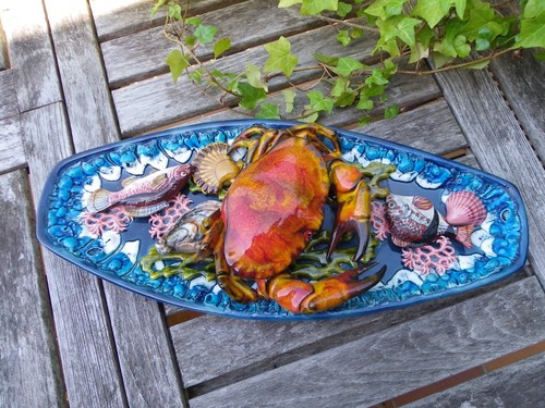 Vallauris grand plat en - plat,