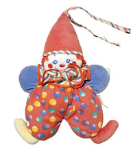 Doudou vintage clown COROLLE 30CM
