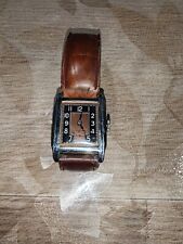 Rare Montre Rectangulaire WW2 Militaire Année 40 Art Déco A Saisir 