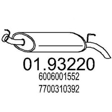 MTS Silencieux arrière Pot