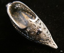 ancien pendentif babouche en argent,  Art Filaire / n°1