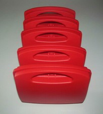 Playmobil Lot 5 Boite Malette de Rangement en Plastique Rouge 20 x 16 cm 