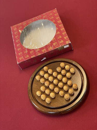 Jeu ancien solitaire bois - jeu,