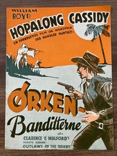 Outlaws of the Desert William Boyd Hopalong Cassidy 1941 Danish Movie Program