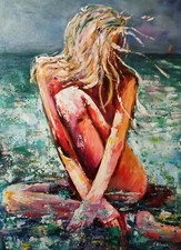 Nude woman art peinture - nude,