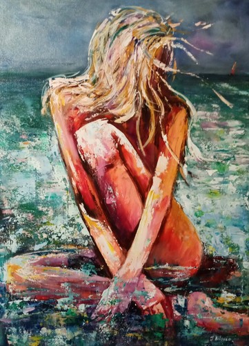 Nude woman art peinture - woman, art.