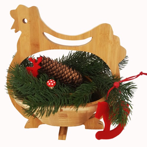 Poule corbeille oeufs - poule,