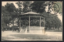 CPA Vincennes, Cours Marigny, Le Kiosque à Musique 1907 