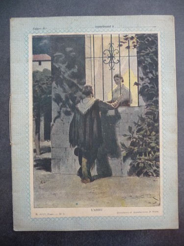Ancien cahier adieu des - cahier,