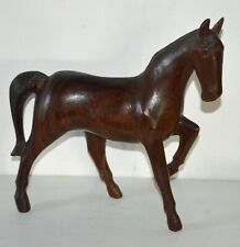 Ancienne sculpture statuette cheval en bois vintage