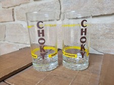 2 VERRES PUBLICITAIRES CHOKY