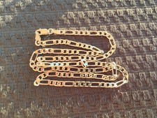 Collier chaine maille figaro trés jolie Argent Massif 925 (A224)