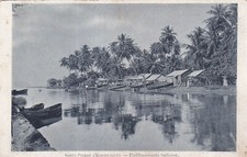 Carte postale ancienne postcard MARTINIQUE SAINT-PIERRE établissements SALLERON
