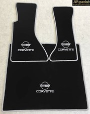 Tapis De Sol De Coffre Set Pour Chevrolet Corvette C4 3 Pièces Logo Argent