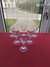 6 verres à vin blanc cristal d'Arques Luminarc modèle FLAMENCO (2 lots dispo)