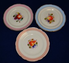 Motocross 1850-1899 KPM Porcelaine Allemagne Main Peint Fruits 8 " D Set 3