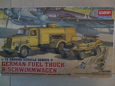 Maquette Véhicules 1/72 ACADEMY Ref 13401 German Fuel Truck & Schwimmwagen