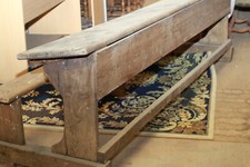 Pupitre d'écolier en bois à cinq places Début Xxeme