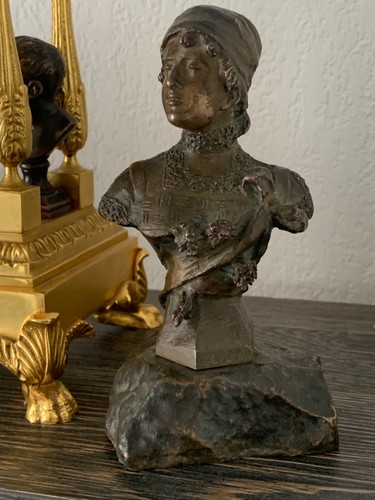 Buste femme bronze - en,