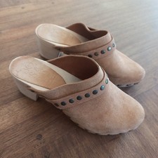 Bosabo sabots/mules femme Daim bois cuir
