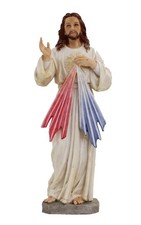 Miséricorde Divine Jésus Statue Résine Peints à la Main 21cm Fabriqué en Italie