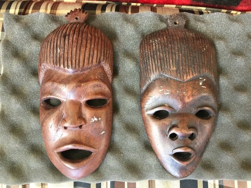 African style wooden mask - african,