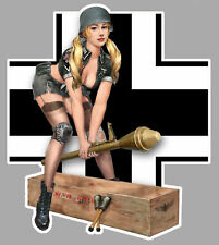 PINUP CROIX DE FER 45CM WW2 DUB VW COX AUTOCOLLANT/STICKER AUTO MOTO PC042