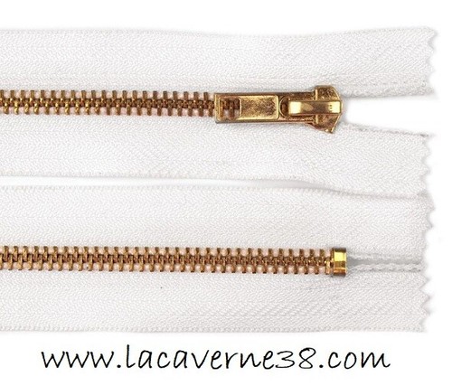 Fermeture éclair 8cm - , blanc