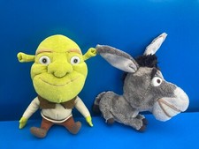 ★ Peluche Doudou Shrek Big Headz Dreamworks ANE GRIS NOIR TBE LOT DE 2