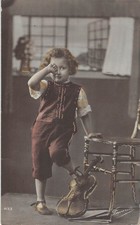 CPA FANTAISIE / REPRESENTANT UN ENFANT AVEC UN VIOLON / INSTRUMENT DE MUSIQUE