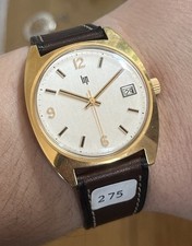 NEUVE MONTRE HOMME SANS MOUVEMENT MARQUE LIP MECANIQUE R571 PLAQUE OR @ LIP 1970