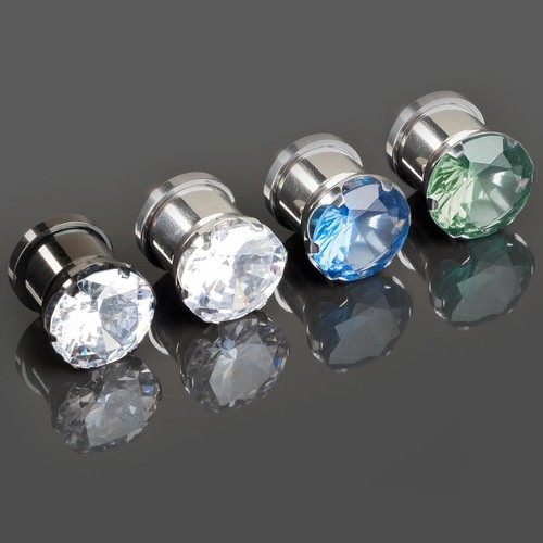 12mm flesh plug acier - flesh, tunnel