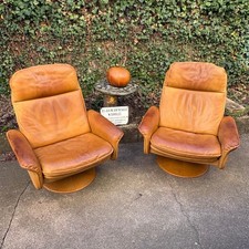 Paire de Fauteuils en cuir de