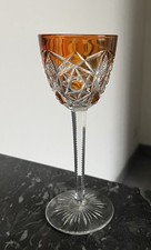 Verre Roemer En Cristal Taillé Doublé Orange De Baccarat  Lagny 19,5 Cm