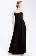 NWT JENNY YOO 'Aidan' Convertible STRAPLESS DRESS GOWN SIZE 4 $285 BLACK