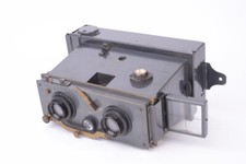  Appareil photo stéréo, Verascope par Jules Richard format. 7x13 cm. Dos magasin