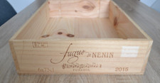 Caisse bois "vide" pour 6 blles Pomerol "Fugue de Nenin" 2015