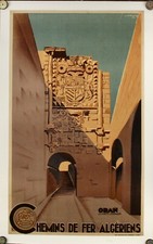 BELLE AFFICHE ORIGINALE Litho entoilee ORAN par Koenig en 1946