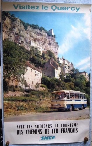 AFFICHE SNCF  / AUTOCARS /
