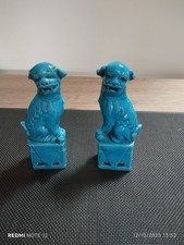 Paire de statuettes chien de Foo Chinois 12 cm
