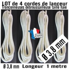 Corde Ø 3,8 LANCEUR demarreur Tronconneuse debroussailleuse taillehaies LOTde 4 