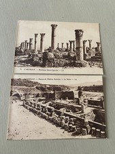TUNISIE CARTHAGE THÉÂTRE ROMAIN BASILIQUE ST CYPRIEN cartes anciennes