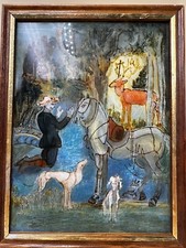 Tableau fixé sous verre