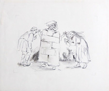 BERTHOLD-MAHN (1893-1975) Dessin original Songe d'une nuit d'été de Shakespeare