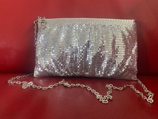 Sac et pochette Collector Paco Rabanne en sequins de métal argenté neuf, pochon