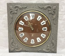 PENDULE HORLOGE MURALE ATYPIQUE VINTAGE JAZ ELECTRONIC FRANCE COLLECTOR RETRO
